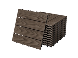 Baldosas Para Exterior Ml-design Wpc Marrón Oscuro Sistema Clic 30x30 Cm 33 Piezas 3m²