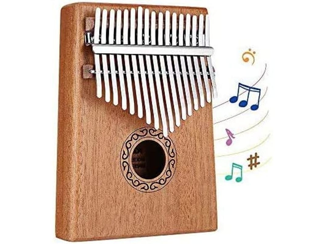 Kalimba De 17 Teclas Con Teclado Y Martillo De Afinación.