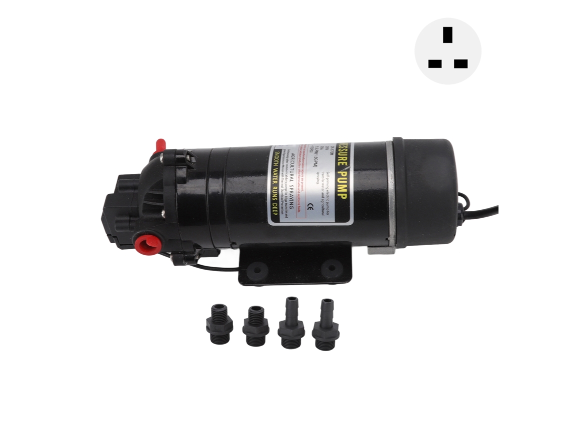Bomba de diafragma de plástico G3/8 de 220 V para riego agrícola (Reino Unido)