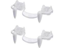 Juego De 4 Dientes De Vampiro Falsos Retráctiles Con Pegamento Para Halloween Y Fiestas De Disfraces.