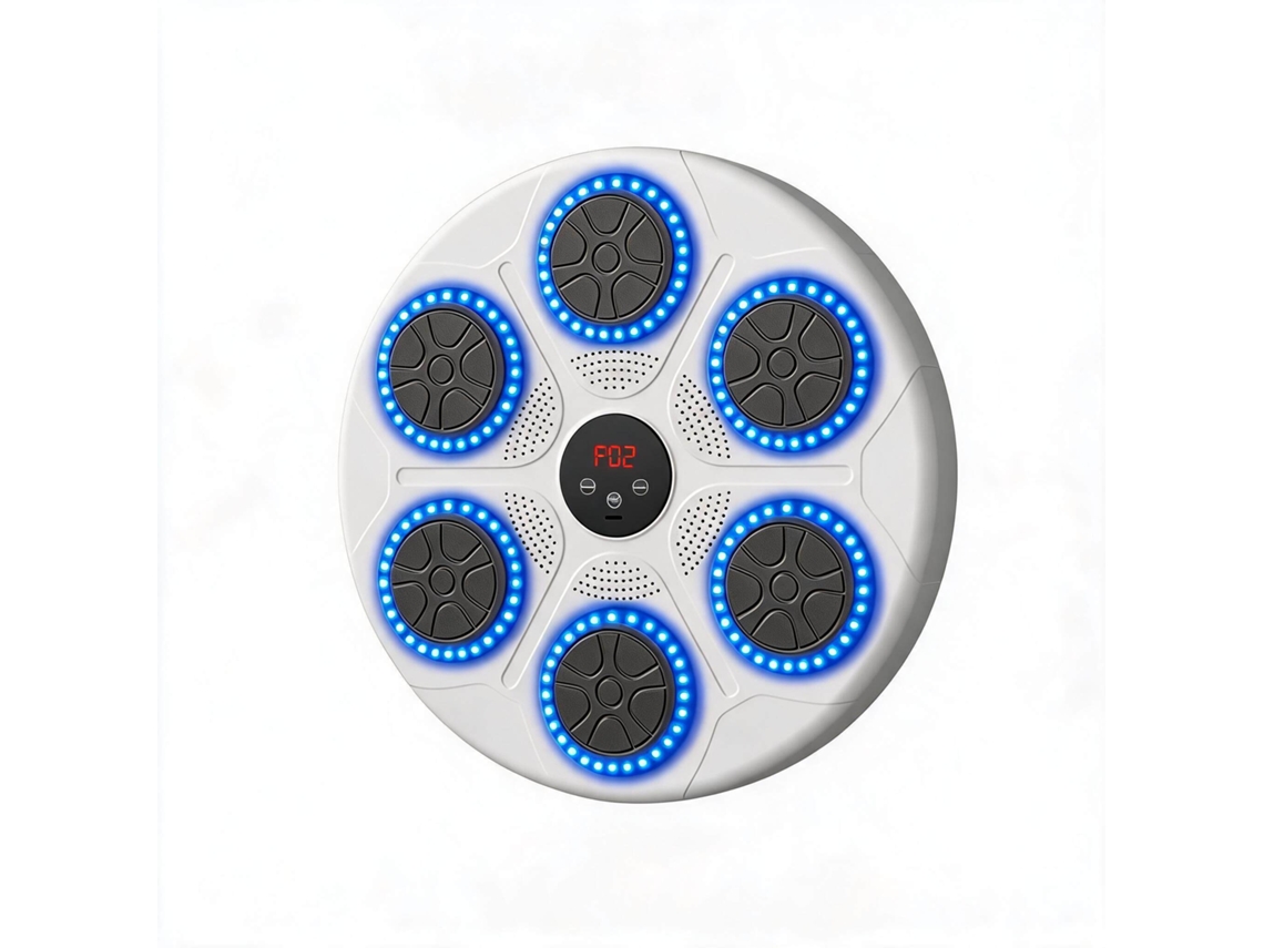 Máquina De Boxeo Bluetooth Para Entrenamiento, Soporte De Pared Para Golpes, Equipo De Música Electrónica - Blanco Digitallab