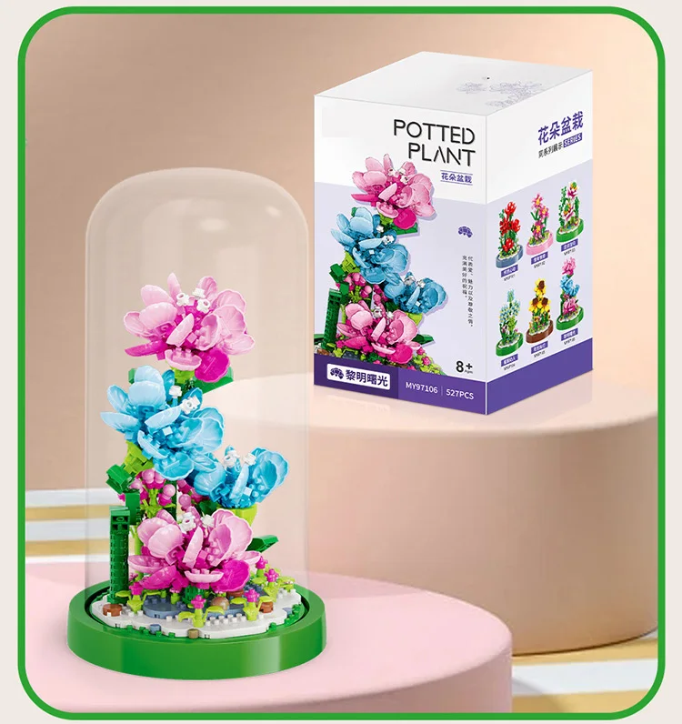 Mini Bloques De Construcción (clavel), Juguete Para Ensamblar Flores, Ideal Para Que Jueguen Las Niñas, Regalo Para Novias.