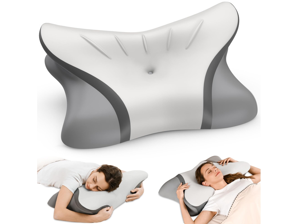 Almohada Cervical, Almohada Ergonómica Para Dormir De Lado, Almohadas De Espuma Viscoelástica Contorneadas Para Soporte Cervical.