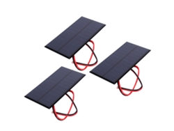 3 módulos de paneles solares de silicio policristalino de 6 V CC y 1 W con cable de 30 cm para proyectos de bricolaje e investigación científica.