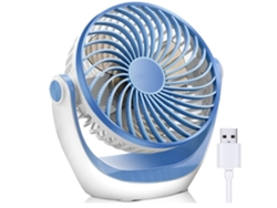 Ventilador de escritorio USB con flujo de aire potente y funcionamiento silencioso, ventilador de enfriamiento portátil, velocidad ajustable, cabezal 361 USHION