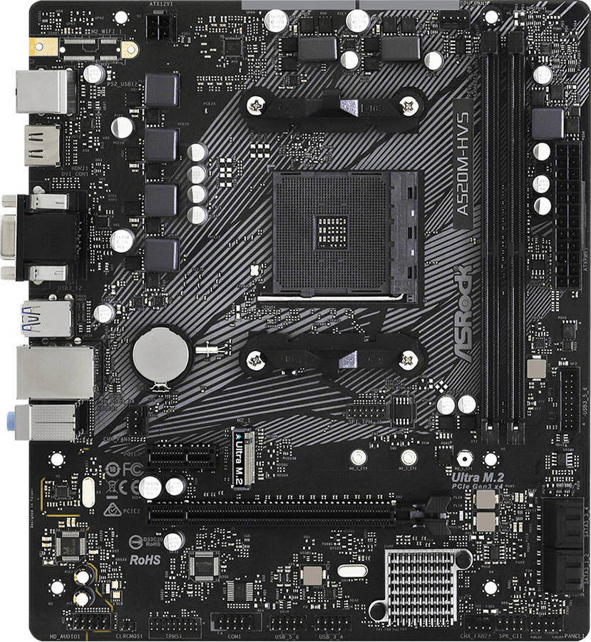 Asrock Am4 A520mhvs placa base matx amd retail 90mxbe60a0uayz socket a520