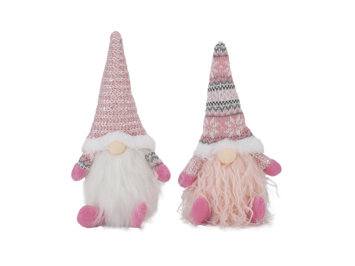 Muñecos De Papá Noel Sin Rostro, Muñecos Navideños Decorativos, Muñecos De Tela Blancos Y Rosas.