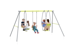 Columpio Infantil 3 En 1 2 Asientos Carga 225kg Verde