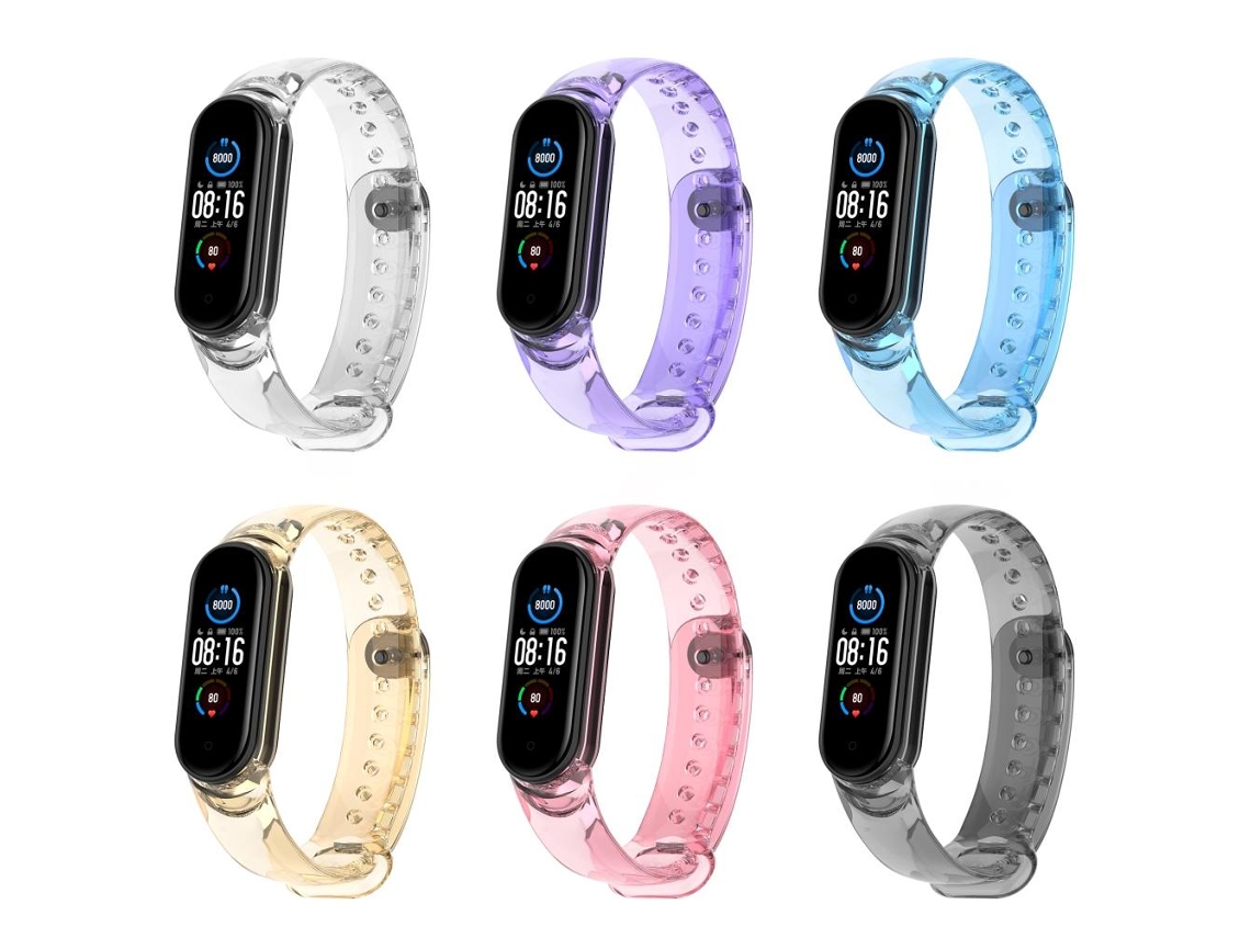 6 Pulseiras De Substituição Compatíveis Com Xiaomi Band 7 Pulseiras De Tpu Macia Mudança De Cor Ajustáveis Para Homens E Mulheres