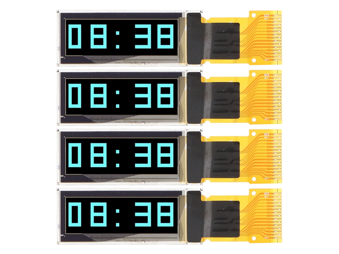 4 Módulos De Pantalla Oled De 0,91 Pulgadas Con Interfaz Spi De 15 Pines Y Pantalla Azul