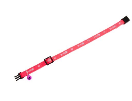 Collar FLAMINGO Para Gatos Con Pescado Para Gatos Rosa 30 cm x 10 mm