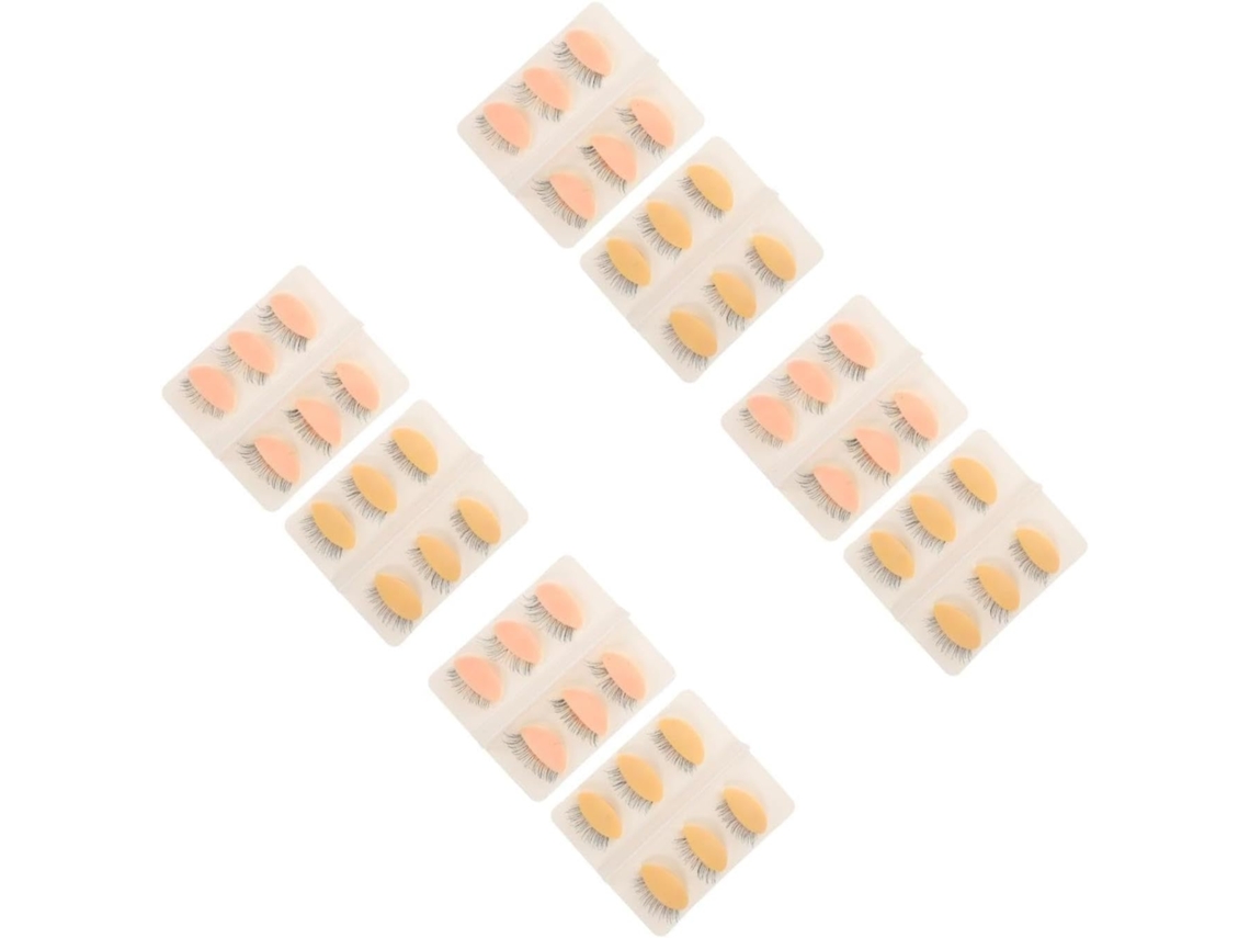 Paires Modèle De Cils Greffés Formation Paupières Remplacement En Silicone Maquyte Modèles