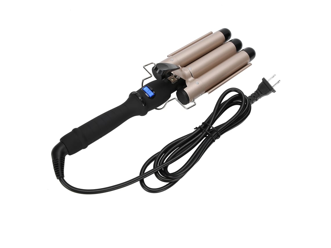 2026-plancha De Rizo 3 Barras Waver Curler 28mm Herramientas De Peinado Oro 110-240v Plug Us