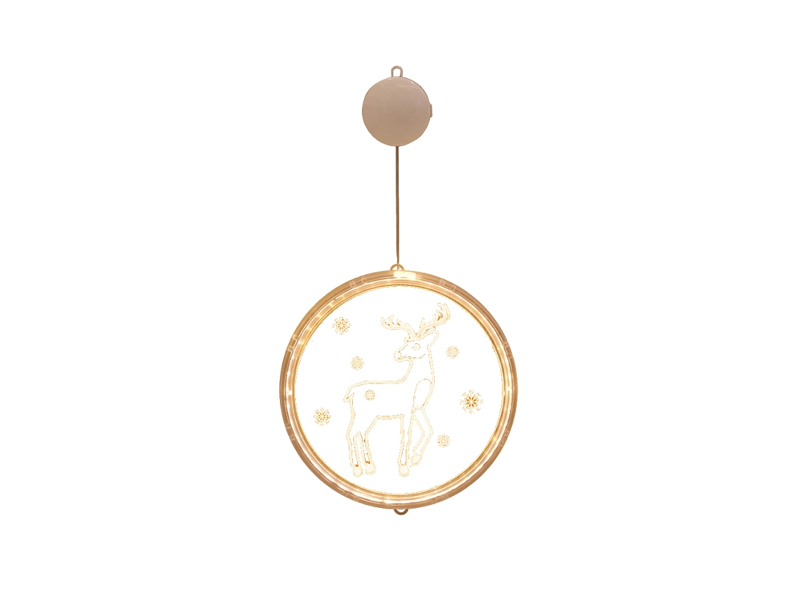 Luces navideñas para decoración, luces colgantes de hadas, funciona con pilas para pared, ventanas, camino, decoración de Patio (Reno de Navidad de 22cm) RNEMITERY