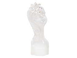 Florero Señorita Cm 10,5x10x24,7 Unico / Blanco Y Dorado