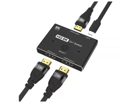 Adaptador Divisor Hdmi 8K 120Hz HDMI1222-Y6 Negro
