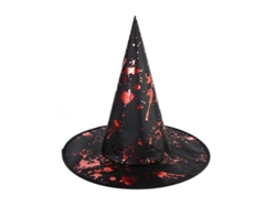 Sombrero de Bruja estampado de sangre falsa de 38x40 cm