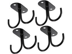 Juego de 4 posavasos colgantes negros, organizadores decorativos para tazas, utensilios de cocina.