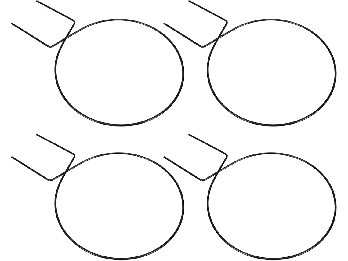 Juego De 4 Enrejados De Hierro Fundido Inoomp, Estructura Redonda Para Plantas Trepadoras En Macetas, Para Uso Interior