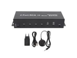 Interruptor Av De 4 Portas Com Conversor Hdmi 1080p Suporta Vhs Dvd Player Com Plugue Eu
