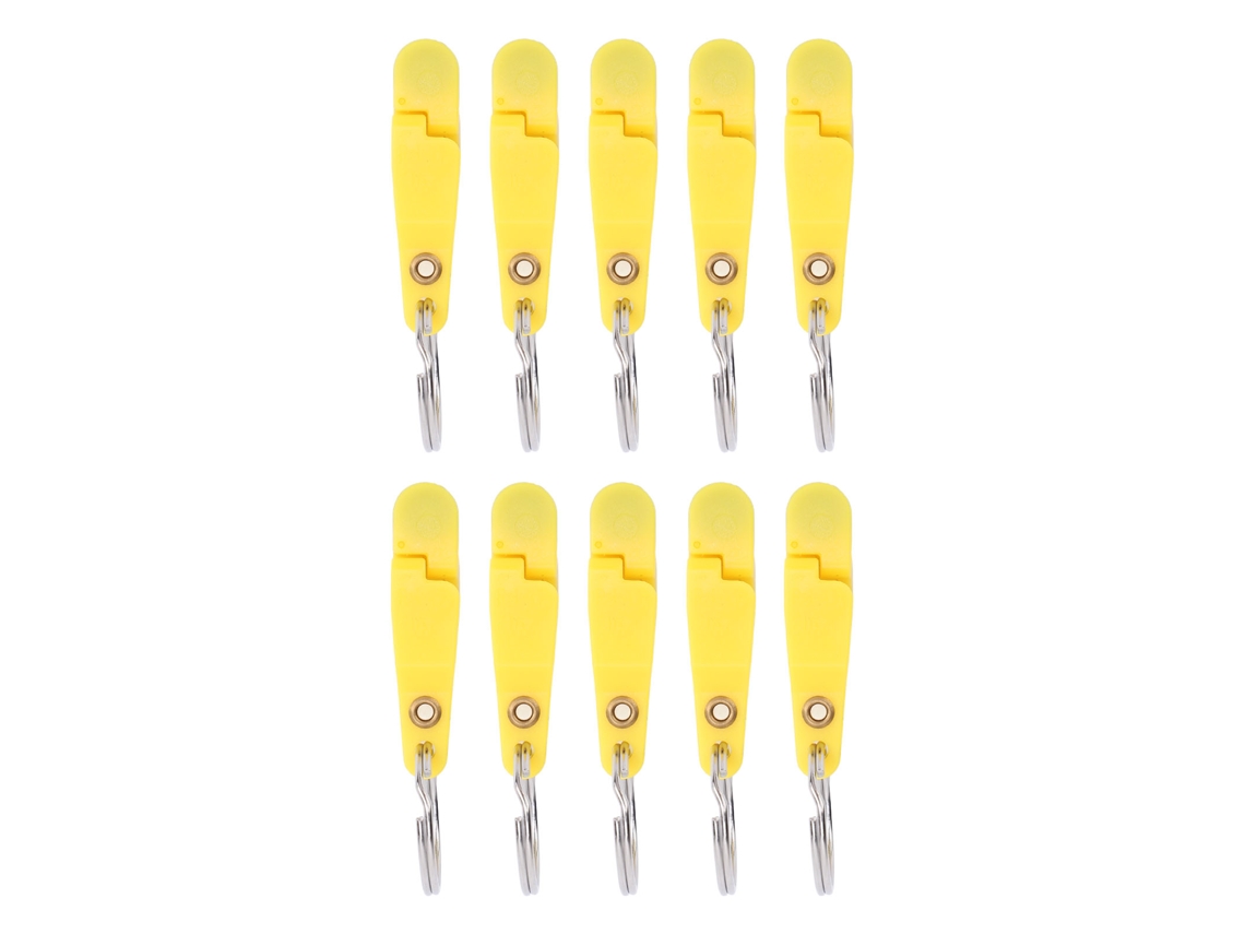 10 Clips De Liberación Resistentes Para Pesca De Arrastre Con Llavero Para Tabla De Planeo Y Cometa (color Amarillo)