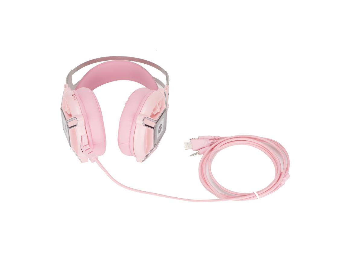 Auriculares Para Juegos H9 Rosas Con Sonido Envolvente Virtual 7.1, Iluminación Rgb, Reducción De Ruido Y Diseño Para Esports.
