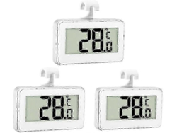 Termómetro digital para refrigerador 3x, congelador, compartimento del refrigerador, congelador impermeable con pantalla LCD, 2024 GOKOCO