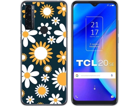 Carcasa TCL 20 SE TUMUNDOSMARTPHONE Dibujos Transparente Flores 08 Multicolor