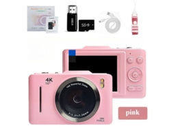 Cámara Compacta Portátil 4k Hd Cámara Digital 16x Zoom Pantalla De 28 Pulgadas 64g Rosa Zruxe