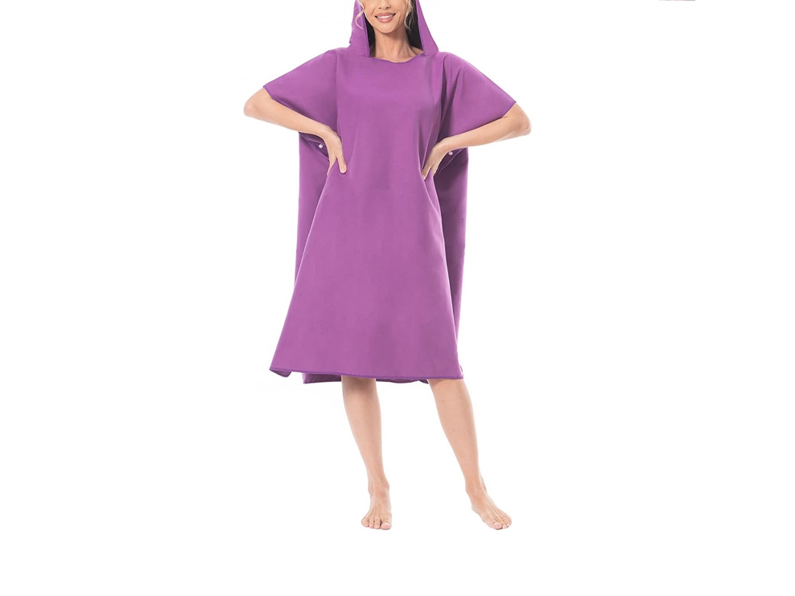 Poncho De Playa Microfibra Adulto (morado)