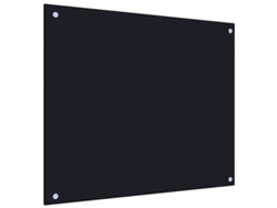 Protector contra salpicaduras de cocina de 70 x 60 cm, vidrio templado negro, DKD HOME DECOR
