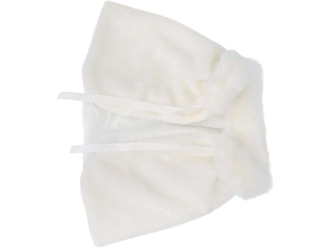 Xale Branco Inverno para Casamentos, Estilo Refinado, Tamanho Único 36-43 cm, Tecido Macio E