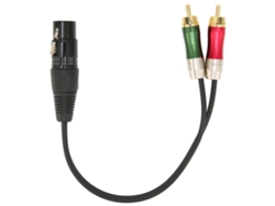 Cable Divisor En Y Xlr Hembra De 3 Pines A Rca Macho De 2 Pines, Conexión No Balanceada, 1 M/3,3 Pies