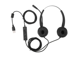 Auriculares para centro de llamadas con micrófono extensible y reducción de ruido