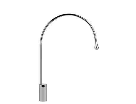 GESSI Goccia caño de lavabo versión alta, sin desag&uuml,e, 387 mm de proyección, caño giratorio 360 grados, 33856
