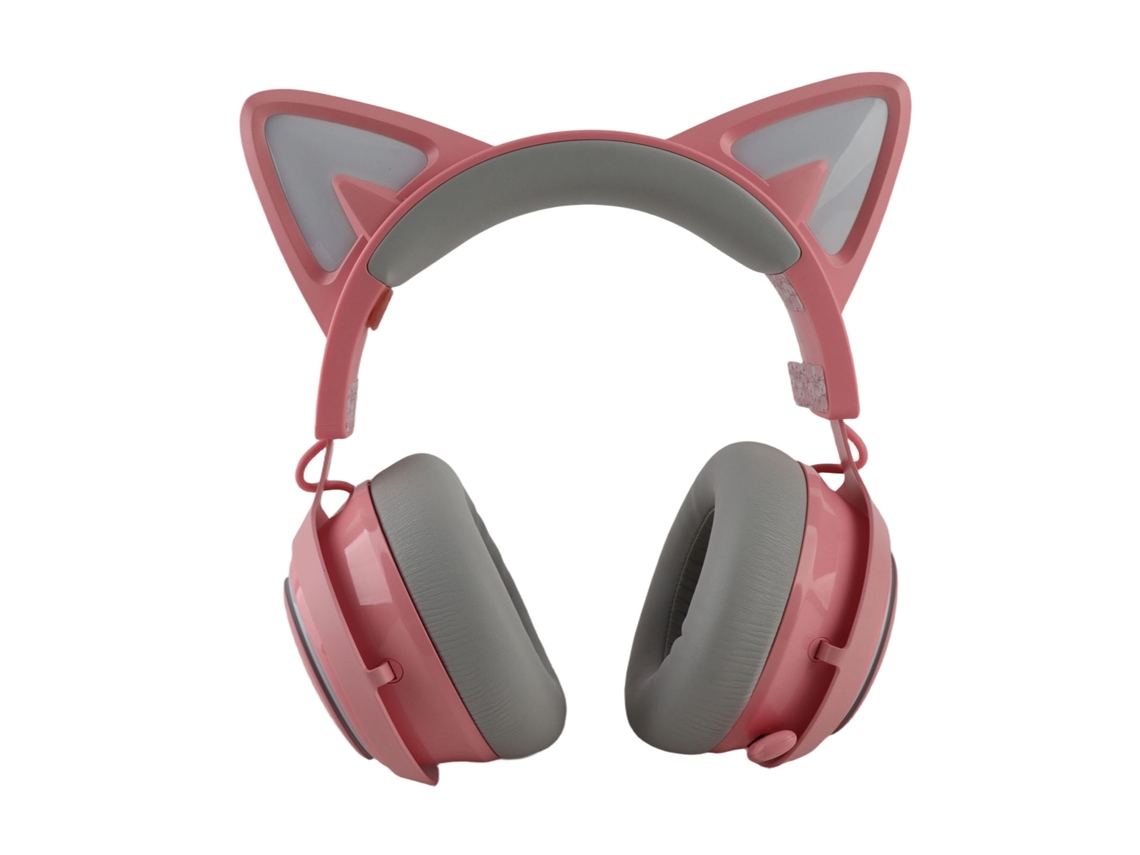 Fone de Ouvido Gamer LAXISCREED Rosa com Microfone