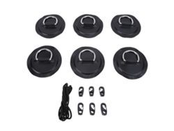 2026-kit De Parches Anillo D De Acero Inoxidable Para Tabla De Remo Pvc Kayak Bote Inflable Canoa Negro