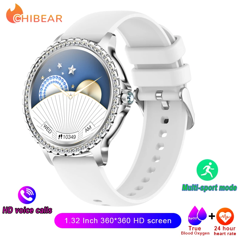 Reloj Inteligente (plateado) Con Pantalla De Alta Definición, Monitorización De La Salud, Sports Diamond, Ios/android