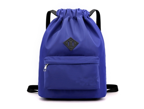 Mochila con cordón Bolsa de gimnasio Sackpack String Sack Pack Bolsas (Azul real)