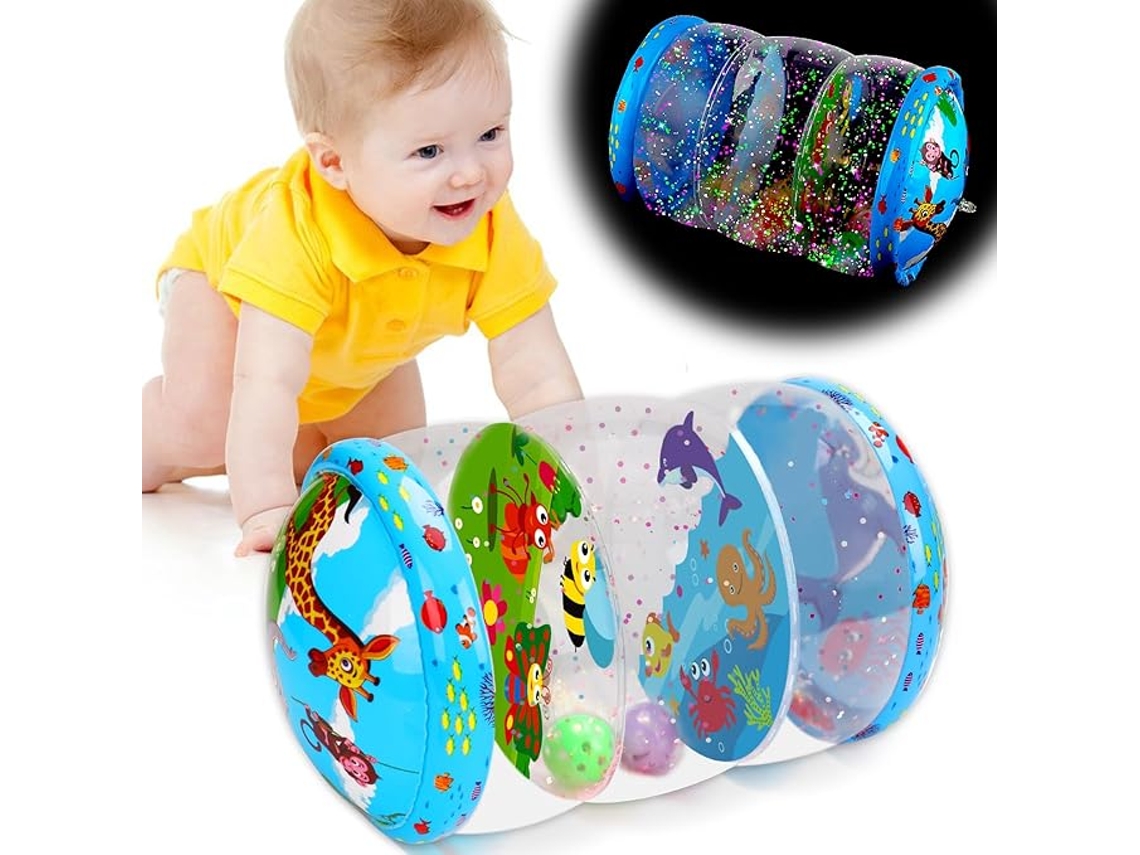 Juguetes Para Bebés Que Gatean Y Caminan, Juguete Inflable Gigante Rodante Para Bebés De 6 A 12 Meses Con Luz Panoona