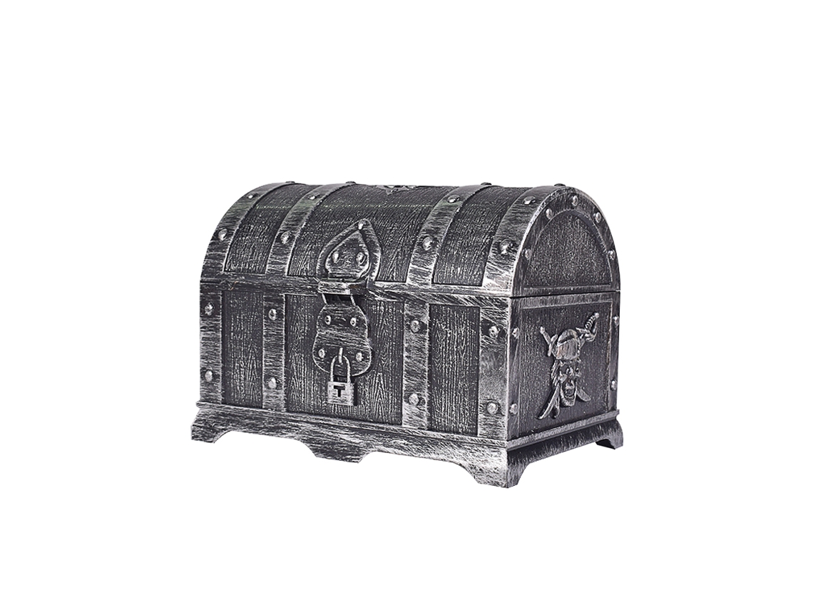 Organizador de maquillaje y joyero, caja de dulces de regalo pirata dorada