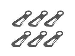 6 Ganchos Multifuncionales De Acero Inoxidable Para Llaveros De Exterior - Negro