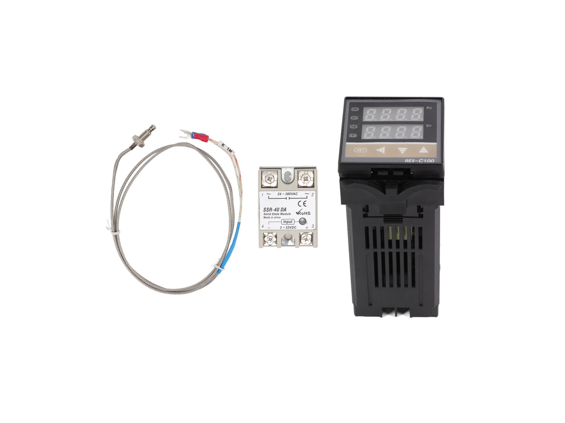 Conjunto de controlador de temperatura PID con módulo de relé de termopar M6, 40 A, CA 85 V-265 V