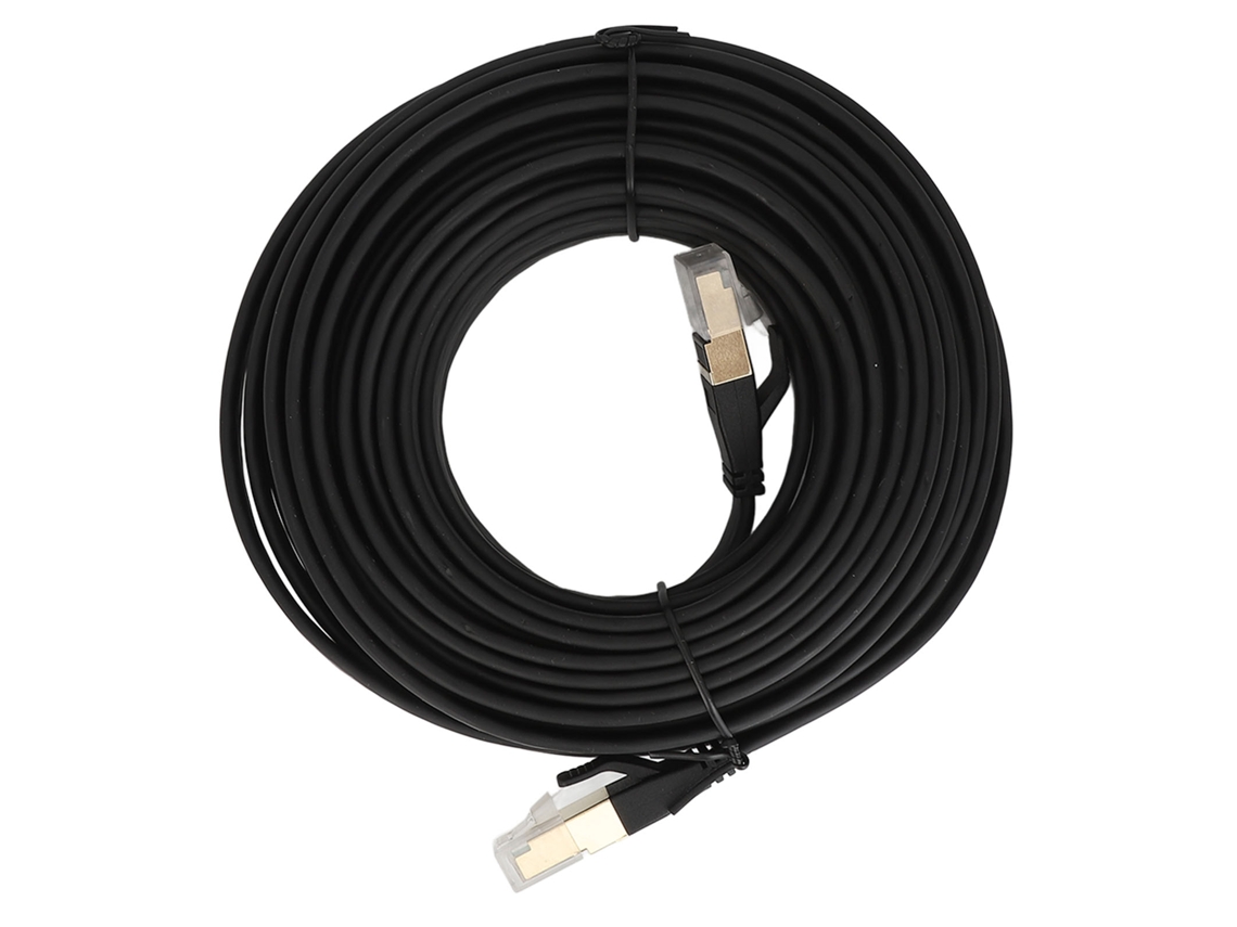 Cable De Red Cat 8 Plano Blindado Con Conector Rj45 40gbps 2000mhz 10 Metros