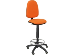 Silla de Escritorio Alta PIQUERAS Y CRESPO Ayna Naranja con ruedas de parqué (Tejido - Ruedas Parquet)