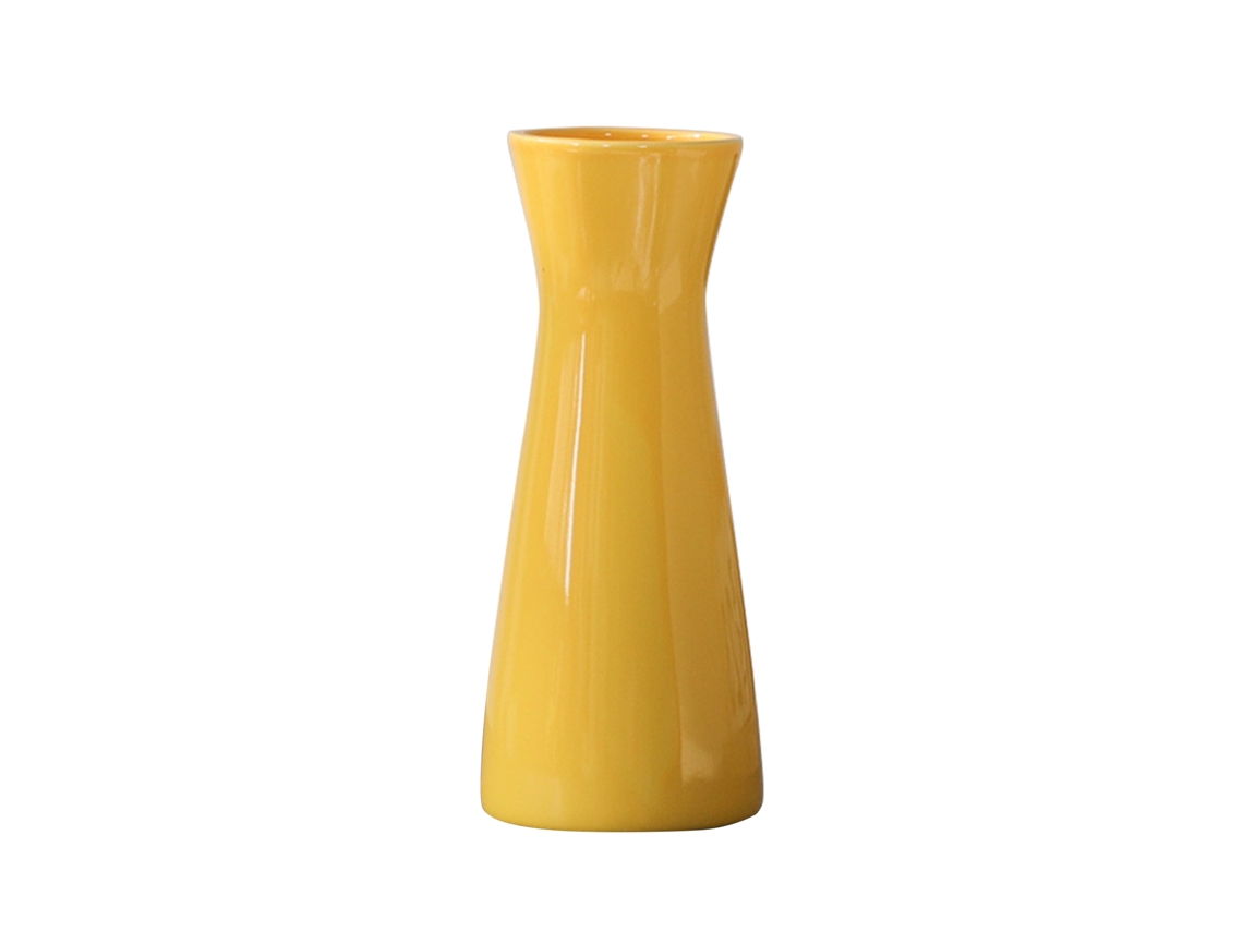 Jarrón de cerámica ligero y lujoso para decoración de sala de estar.