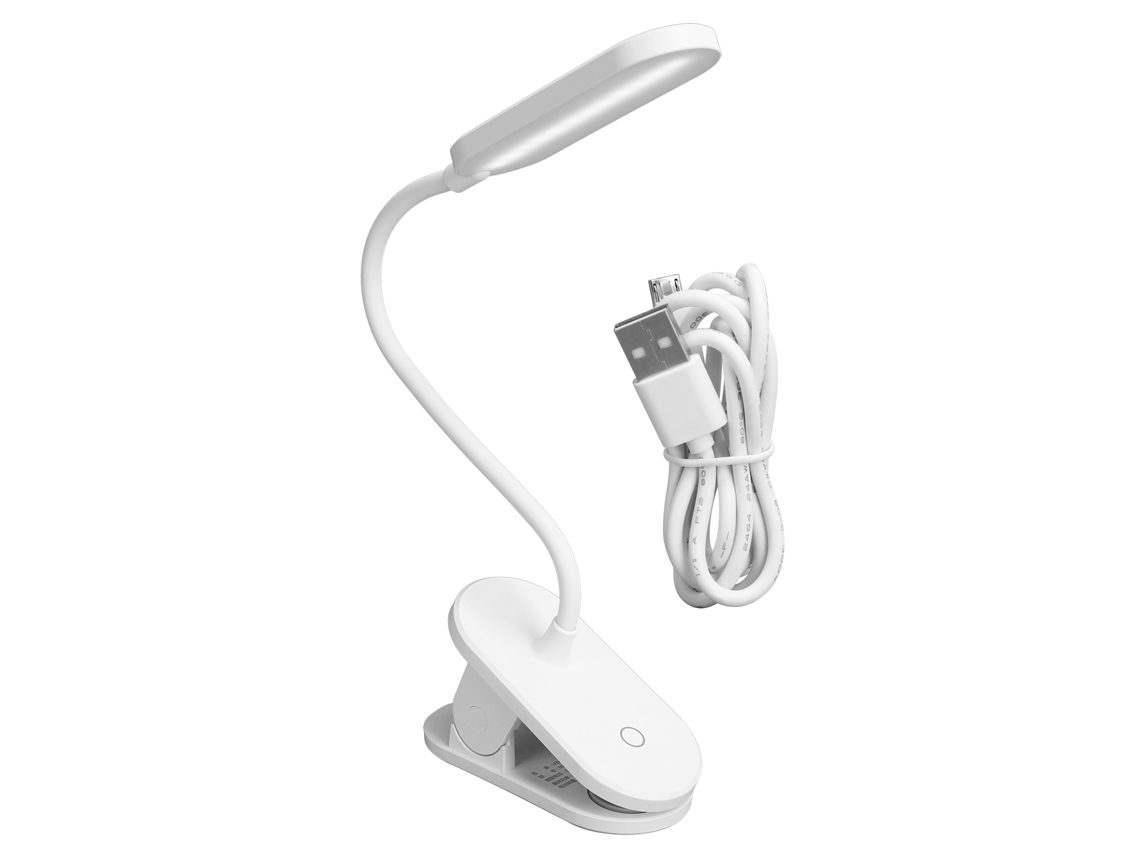 2026-lámpara De Mesa Clip-on Con Cuello Flexible 360° Para Lectura Y Trabajo, Carga Usb, Toque Portable