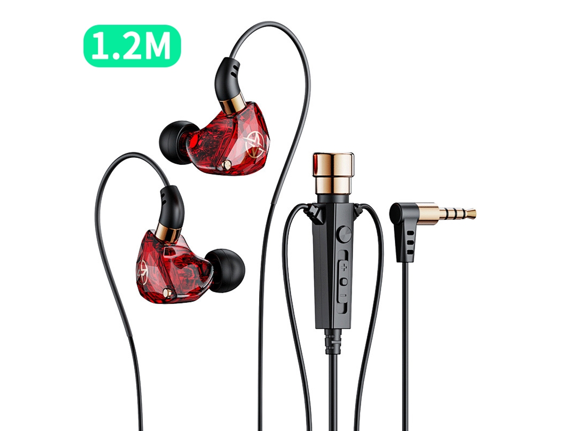 Auriculares De Karaoke (rojos De 1,2 M), Micrófono Y Cable De Audio, Cancelación De Ruido Baja, Inalámbricos