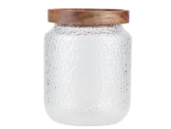 Juego De Tarros De Cristal Herméticos Con Tapas De Madera Para Almacenar Café, Azúcar Y Frutos Secos, 500 Ml.