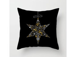 Serie de Funda Decorativa de Almohada Serie de Navidad Negra